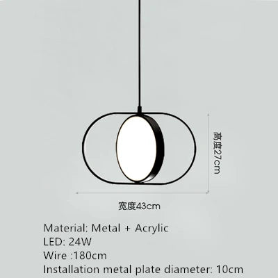 Suspension LED rotative pour café, bar et restaurant — LZ4X9P