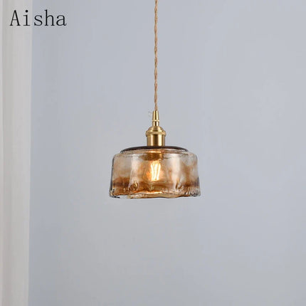 Suspension en verre style industriel rétro pour intérieur décoratif — LZ4X9P