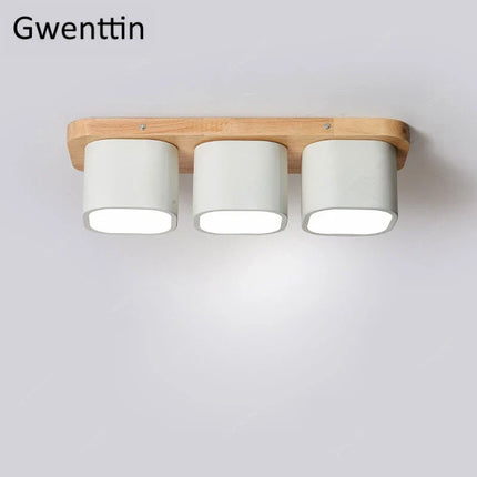 Plafonnier design nordique en bois et fer pour intérieur décoratif — LZ4T9X