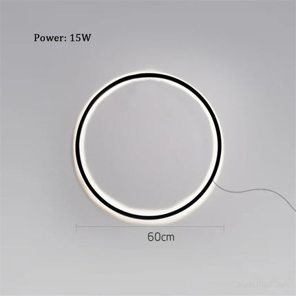 applique murale à led en forme d'anneau pour décoration moderne