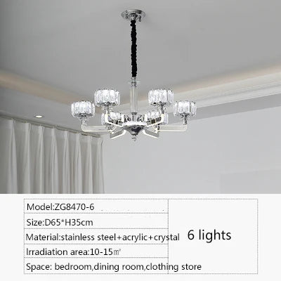 Lustre en cristal moderne pour décoration intérieure élégante — LZ4X9P