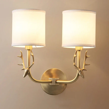 Applique murale en laiton tête de cerf style nordique américain — LZ4X9P2