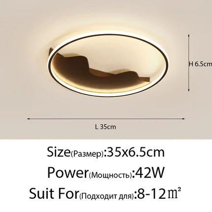 Plafonnier rond en aluminium pour éclairage décoratif intérieur — LZ4X9B