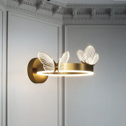 Applique murale LED ronde en métal design Papillon — LZ4X9Q2N