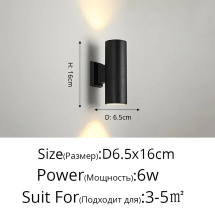 Applique murale extérieure double en aluminium — LZ4G7T9