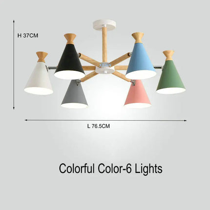 Suspension en bois style nordique pour décoration intérieure — LZ4X9Q2N