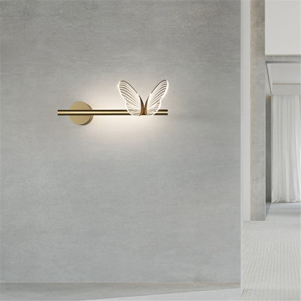 Applique murale papillon en métal doré design — LZ4X9T
