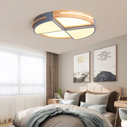 Plafonnier LED nordique élégant en bois à fixation plafond — LZ4X9P2