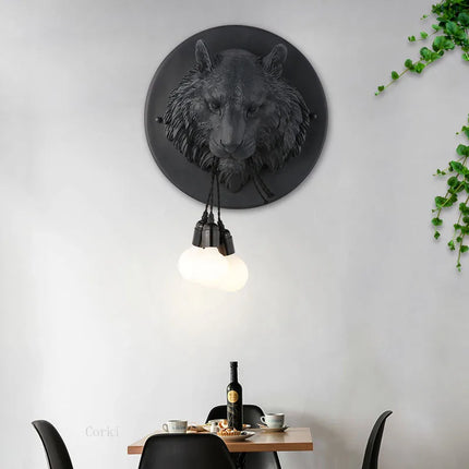 Applique murale nordique en résine motif tigre lumineux design italien — LZ4X9T2Q