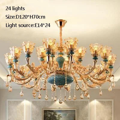 Lustre en cristal et céramique pour éclairage élégant — LZ4P7XQ