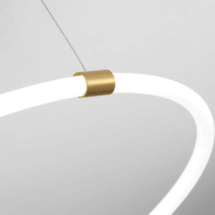 Lustre rond moderne en acrylique avec éclairage 360° — LZ4X9P2