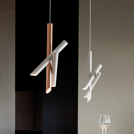 Suspension design moderne en métal avec tubes créatifs pour intérieur — LZ4X9P