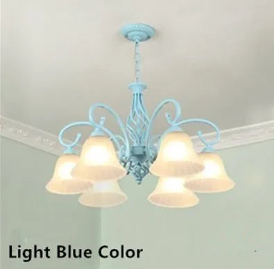 Lustre suspension en fer forgé avec abat-jour en verre vintage — LZ4P9XQ