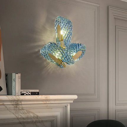 Applique murale en verre design aux finitions dorées et cuivrées — LZ4X9T