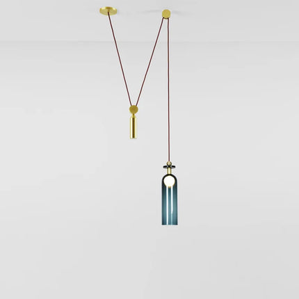 Suspension design en verre et métal pour intérieur moderne — LZ4Q7J2