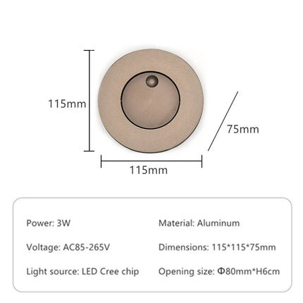 applique murale led rotative à 360 degrés avec interrupteur pliable