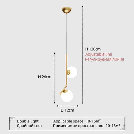 Suspension en verre à bulles au design créatif pour décoration élégante — LZ4X9T