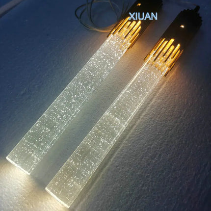Suspension en cristal de luxe avec télécommande pour chevet Kistchen Island LED — LZ4D9X
