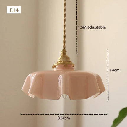 Suspension décorative en verre coloré en forme de fleur — LZ4X9P2