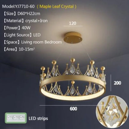 Lustre suspension design nordique en cristal pour intérieur — LZ4X9P2