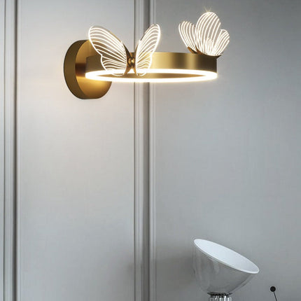 Applique murale LED ronde en métal design Papillon — LZ4X9Q2N