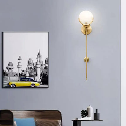 Applique murale LED design nordique en cuivre moderne — LZ4XJ9