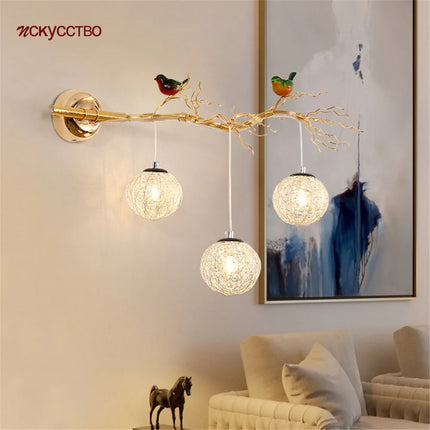 Applique murale art déco en aluminium pour ambiance romantique — LZ4G7M2