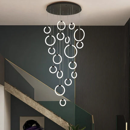 Lustre moderne en anneau pour décoration intérieure élégante — LZ4X9P2