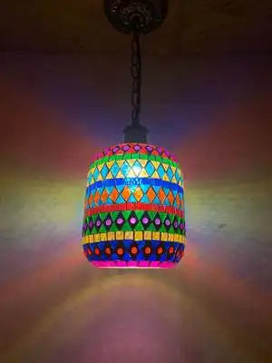Suspension LED style bohémien en mosaïque turque rétro — LZ4X9P2