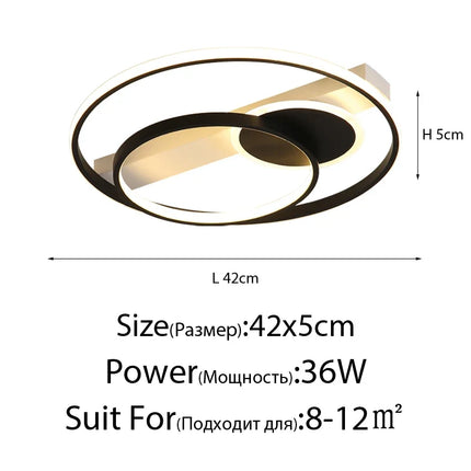 plafonnier moderne ultra mince design simple pour intérieur lumineux
