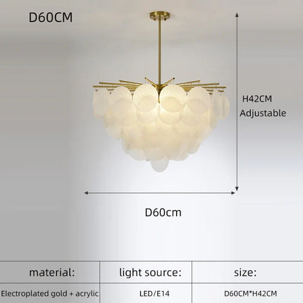 Lustre nordique postmoderne avec carillon éolien décoratif — LZ4X9P