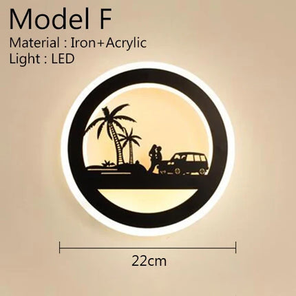 Applique murale moderne en acrylique style américain pour intérieur raffiné — LZ4N7Q2