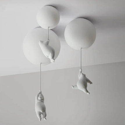 Plafonnier LED ours animé pour chambre enfant et salon — LZ4X9Q2