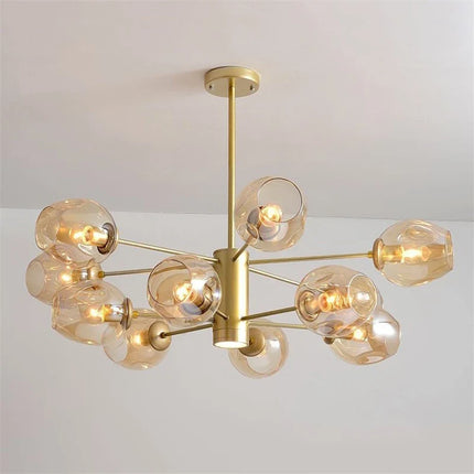 Lustre suspension nordique en verre et fer pour décoration — LZ7D9X