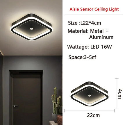 Plafonnier LED à induction avec détecteur de mouvement pour intérieur — LZ4X9P2