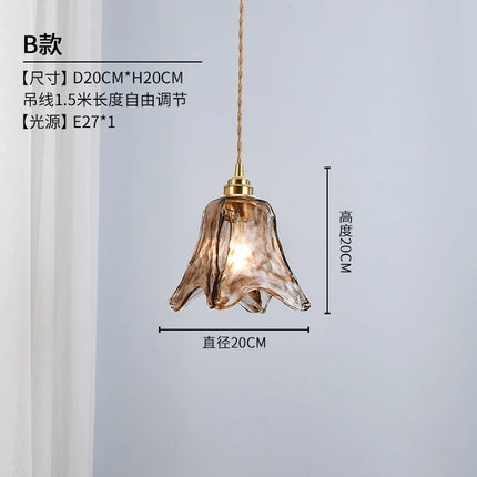 Suspension en verre style industriel rétro pour intérieur décoratif — LZ4X9P