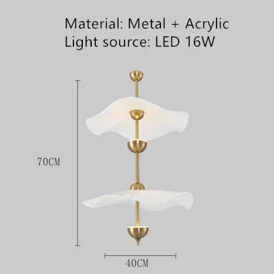 Lustre LED nordique en métal doré et acrylique pour intérieur — LZ4X9P