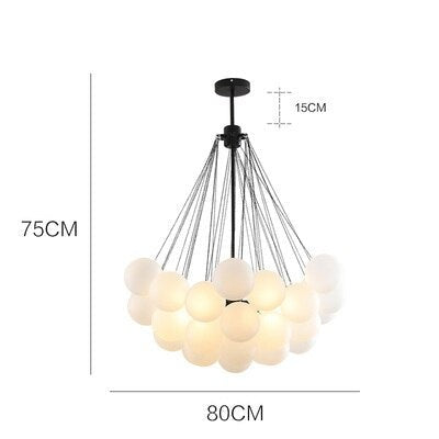 Lustre design à boules multiples en verre Triz — LZ4X7J