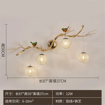 Applique murale art déco en aluminium pour ambiance romantique — LZ4G7M2