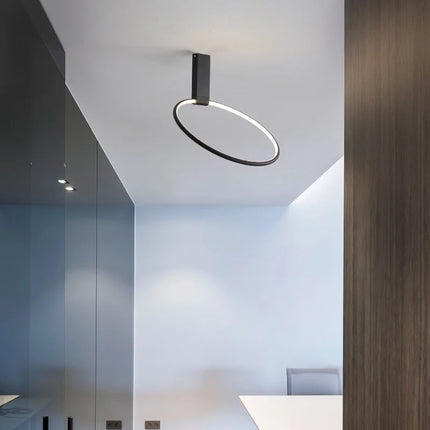 Plafonnier LED rond design scandinave en métal et aluminium — LZ4P9XJ