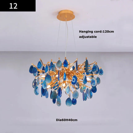 Lustre art déco en agate colorée pour intérieur élégant — LZ4X9P2