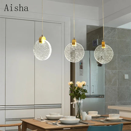 Suspension moderne en cristal avec éclairage LED intégré — LZ4X9T