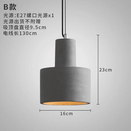 Suspension industrielle en béton pour décoration moderne — LZ4X9T