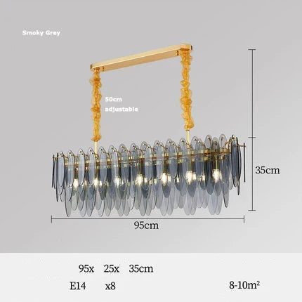 Lustre Art Déco en fer et verre pour éclairage moderne — LZ4X9T