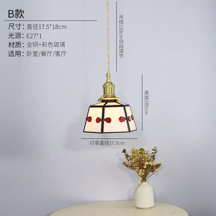 Suspension rétro en verre teinté style japonais pour intérieur — LZ4X9M