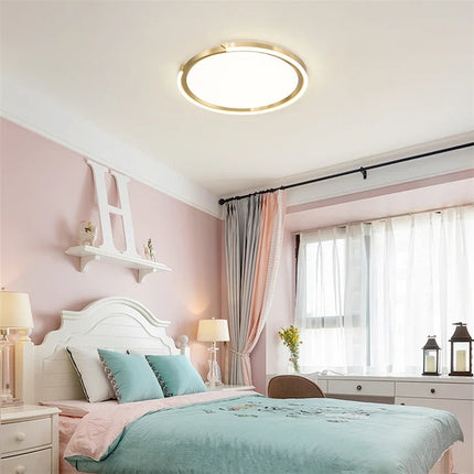 Plafonnier LED intérieur au design moderne cuivre doré — LZ4F7XQ
