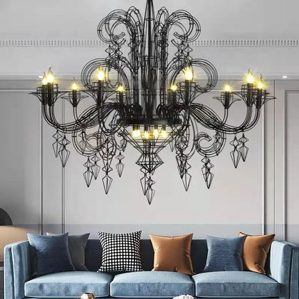 Suspension lumineuse design baroque post-moderne en alliage — LZ4X9P2Q