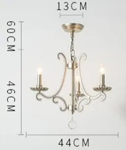 Lustre rétro en métal coulé style fer forgé pour intérieur — LZ4X9T2