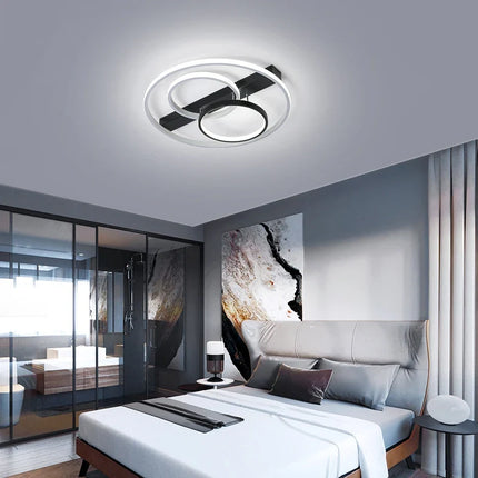 Plafonnier LED rond au design moderne pour intérieur élégant — LZ4X9P2