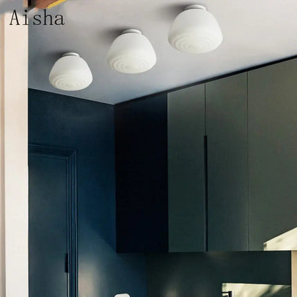 Plafonnier suspension en verre au design nordique pour intérieur moderne — LZ4X9T